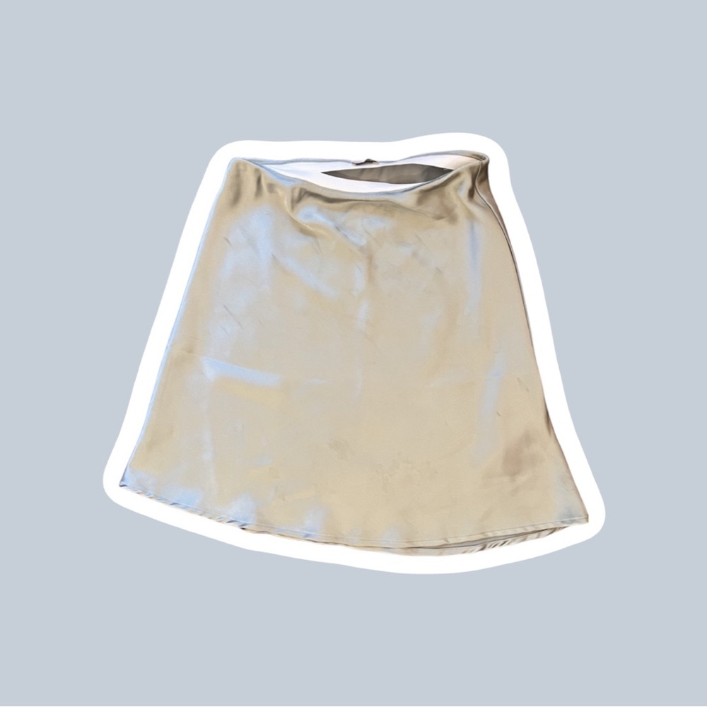 satin miniskirt